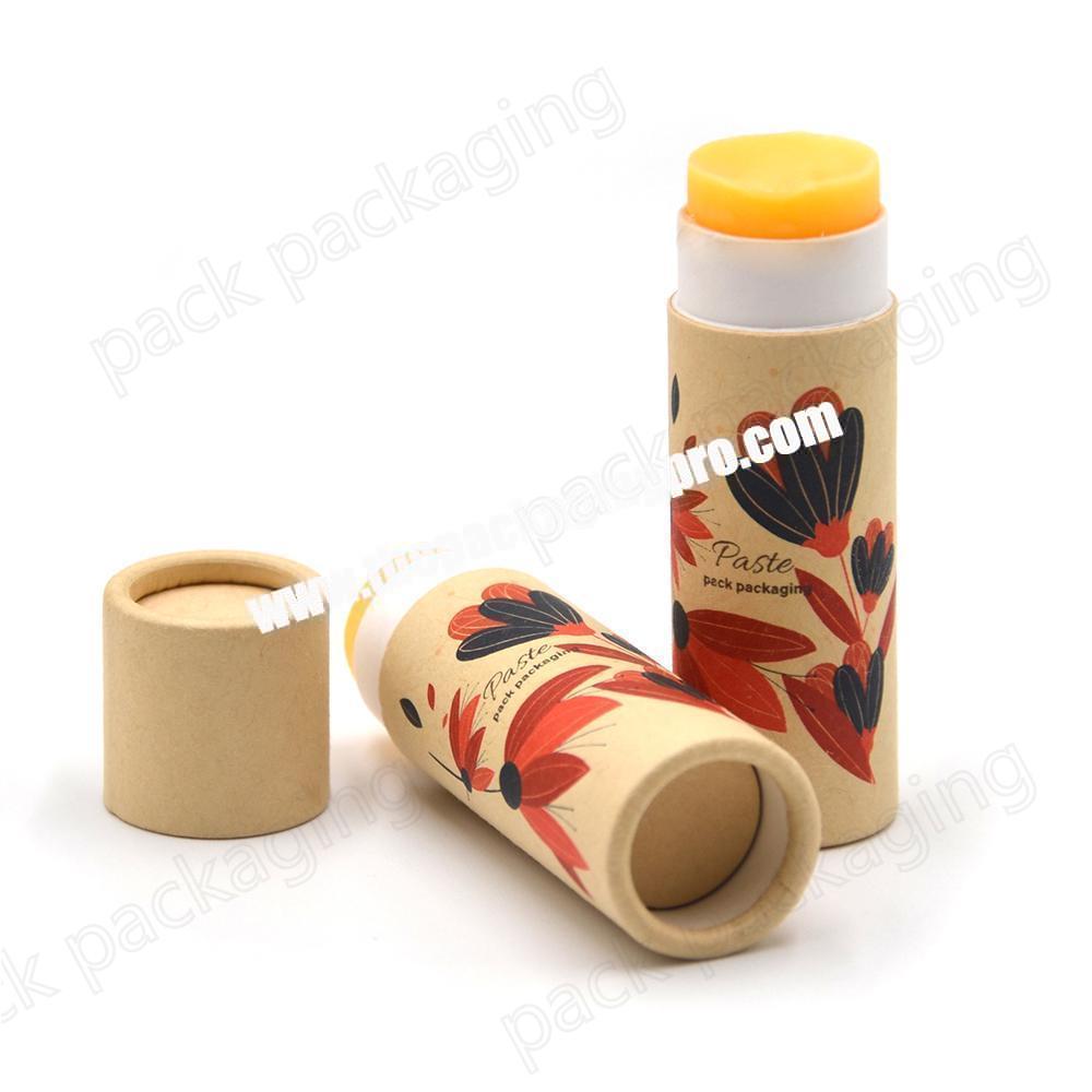 Custom eco friendly Kraft Round cardboard Tube for lip balm packaging paper Tube
