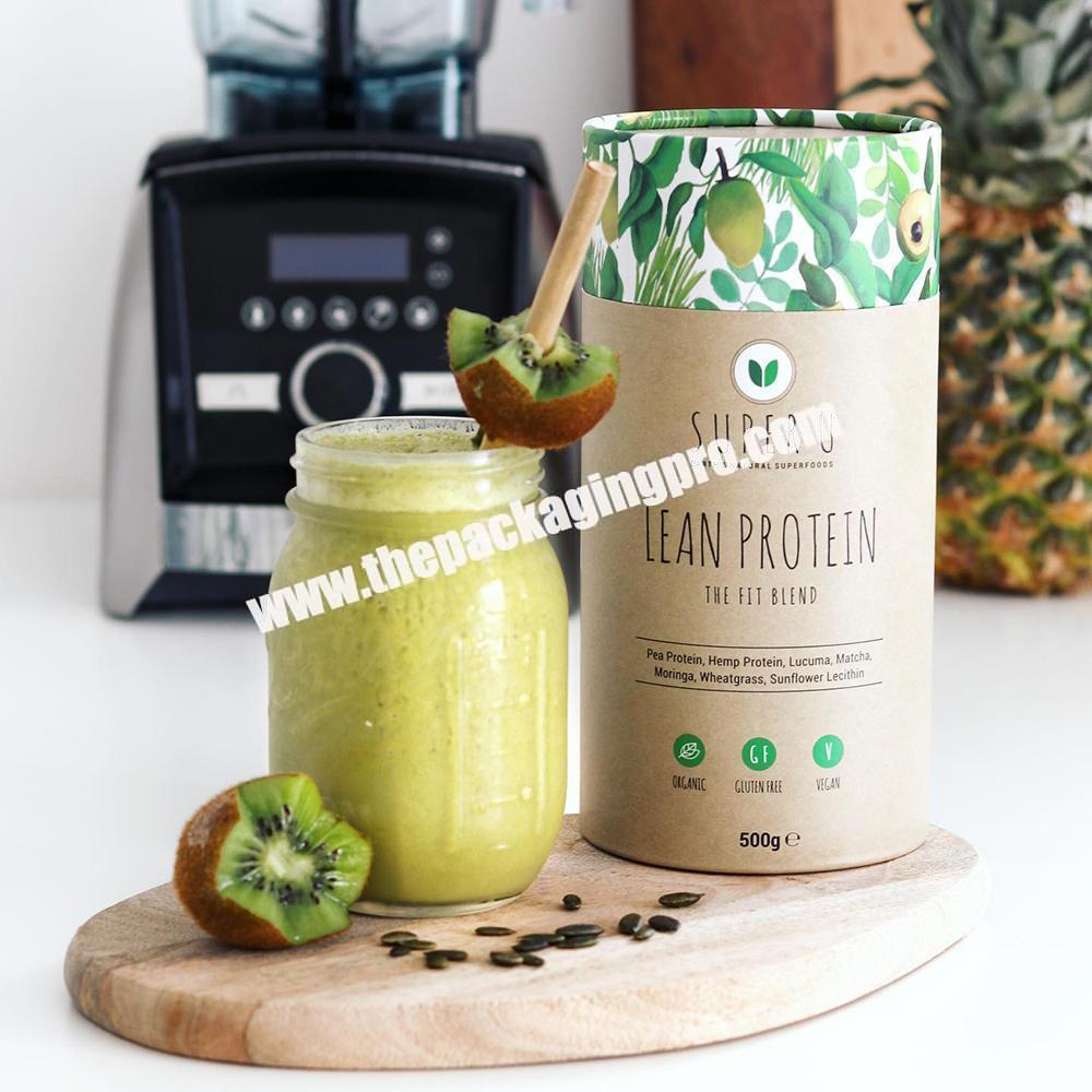 Eco Friendly Kraft Cardboard Food Grade Paper Tubes For Coffee Tea Leaf Powder Packaging