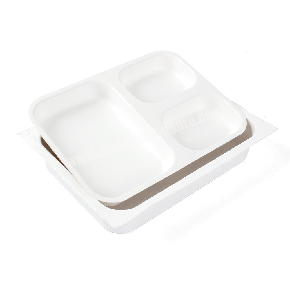 Biodegradable Bagasse Food Container Paper Pulp Plates Space Casual Custom Accessories Edge Kitchen Customized Retirement Logo