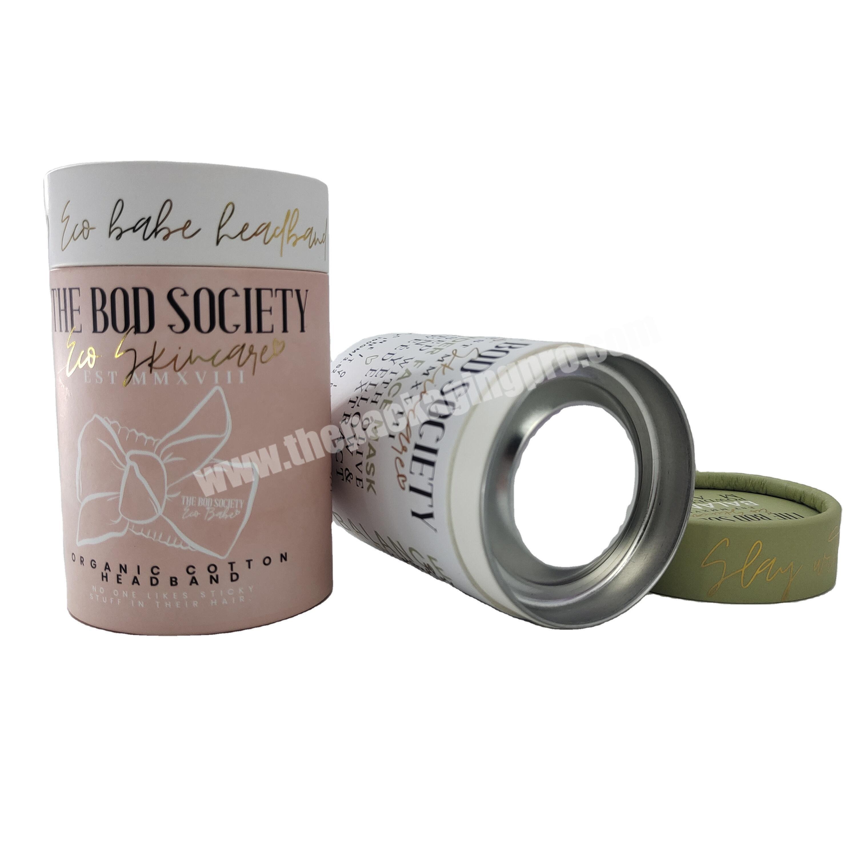 Biodegradable Cardboard Cylinder Dry Loose Powder Packaging Paper Tube Cans With Sealing Lid