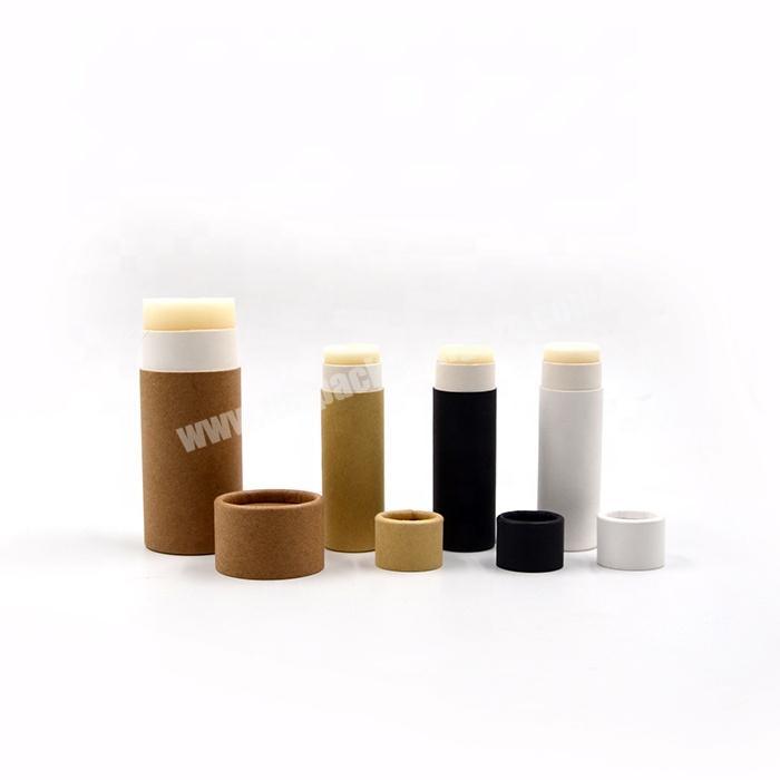 Biodegradable Cardboard Deodorant Lip Balm Container Packaging Push Up Paper Tube