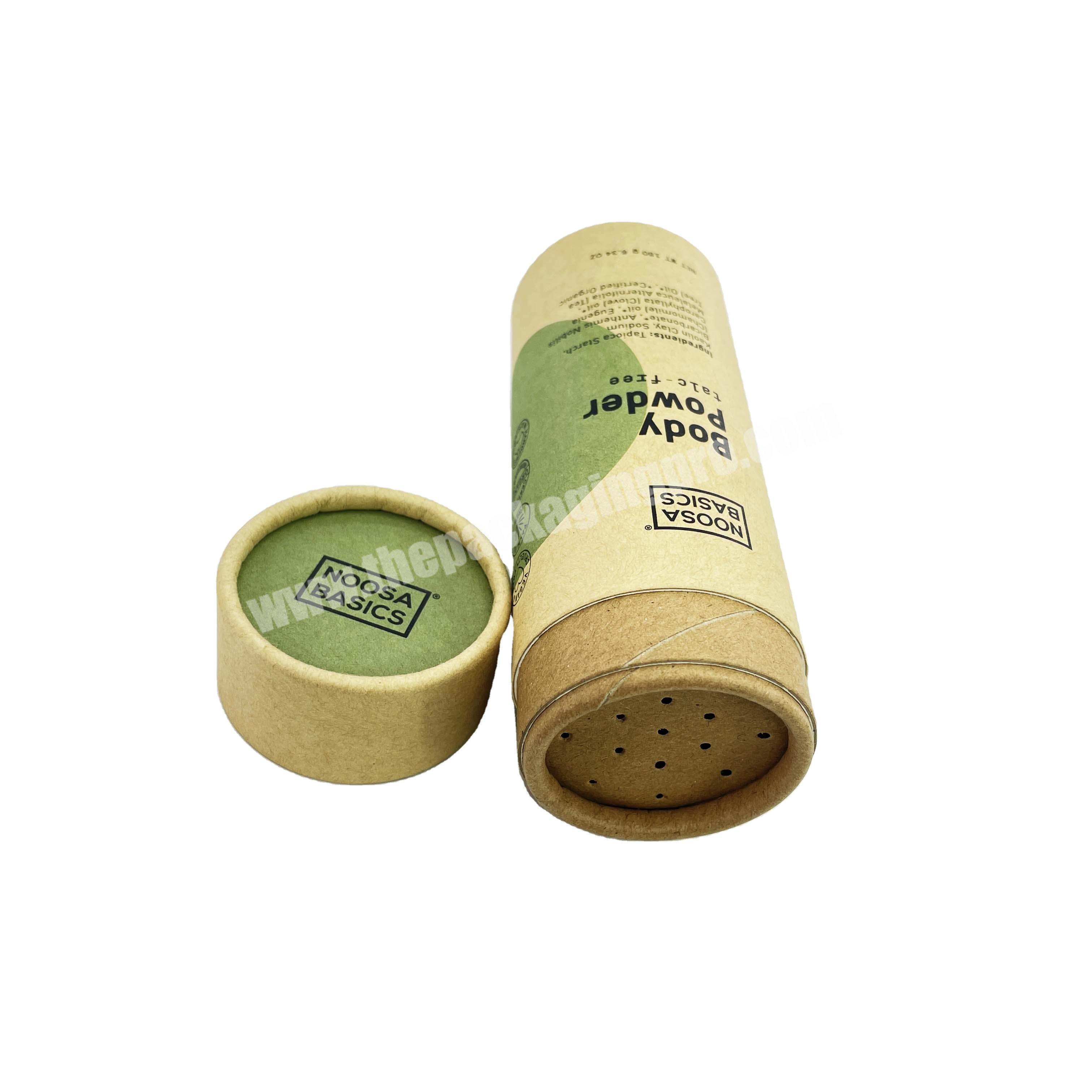 Biodegradable Cosmetic Container Paper Spice Tube with Sifter for Loose Powder