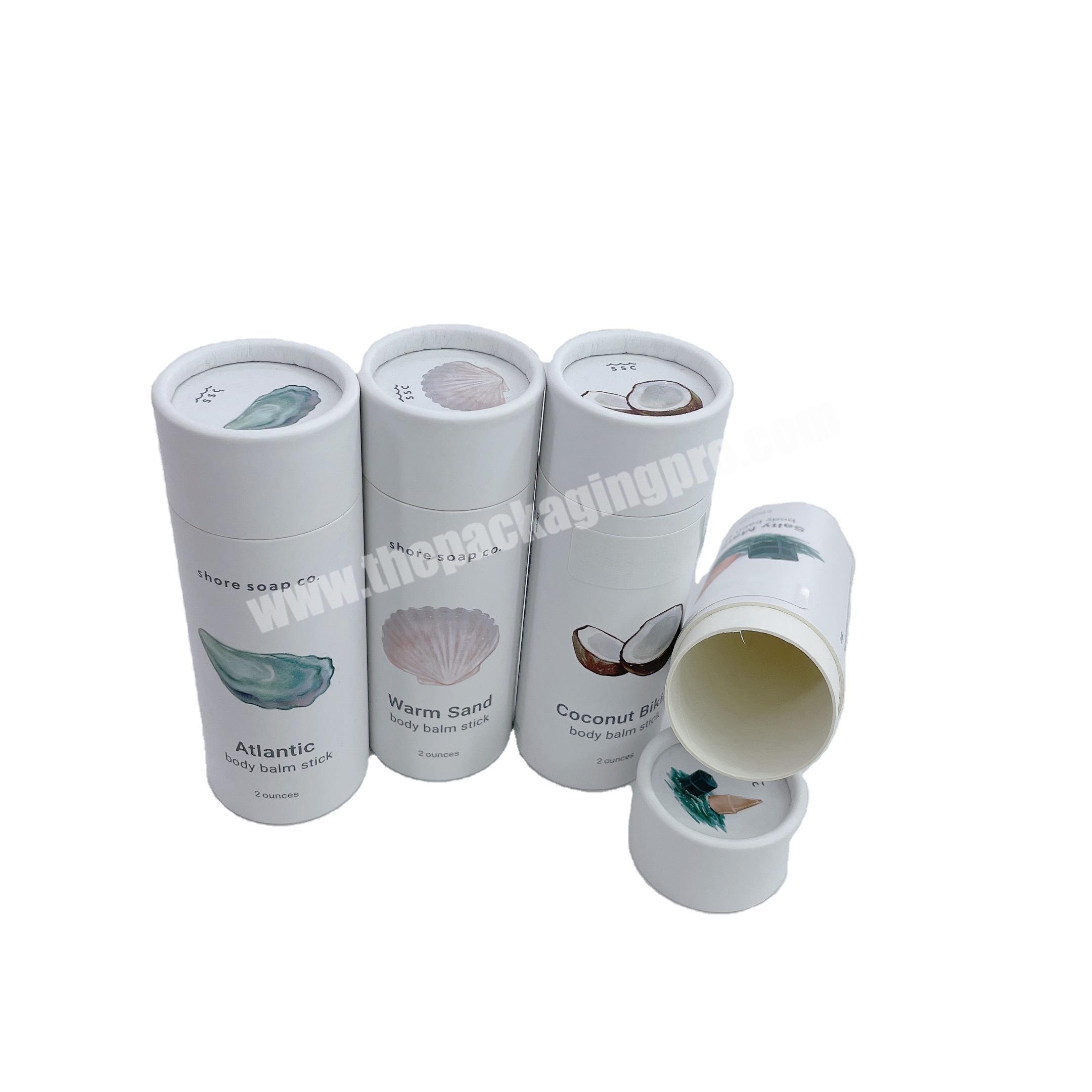 Biodegradable Kraft Cardboard Push Up Deodorant Stick Container Compostable Paper Lip Balm Tube Packaging
