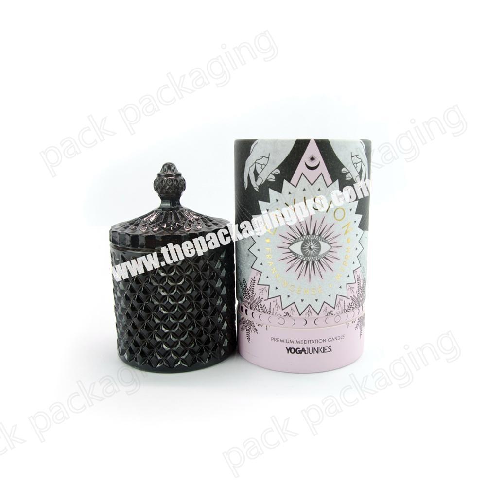 Fantastic Design Custom Printing Cardboard Paper Tube For Candle Jar Beautiful Candle Holder Round Box Gift Packaging