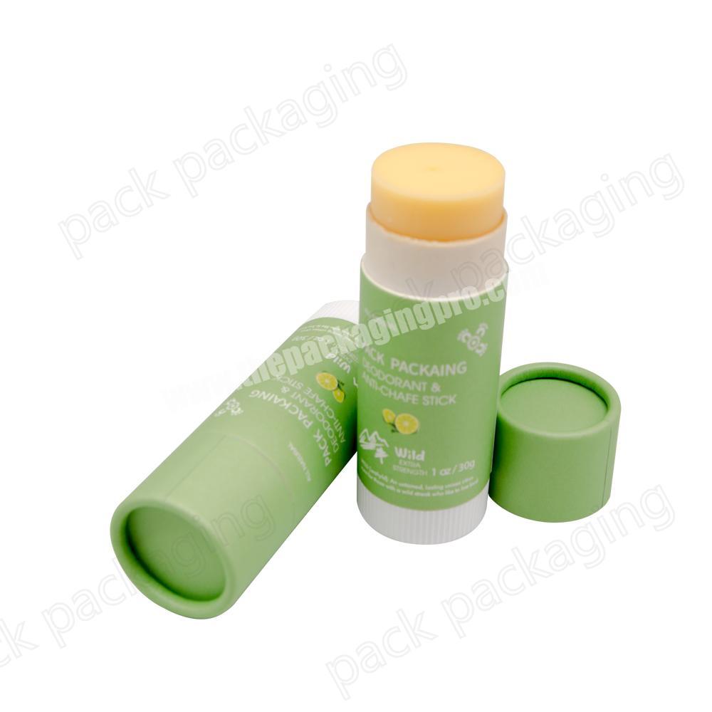 Biodegradable Paper Packaging Cosmetics Containers Twist Up Paper Tube for Deodorant Stick Eco Friendly