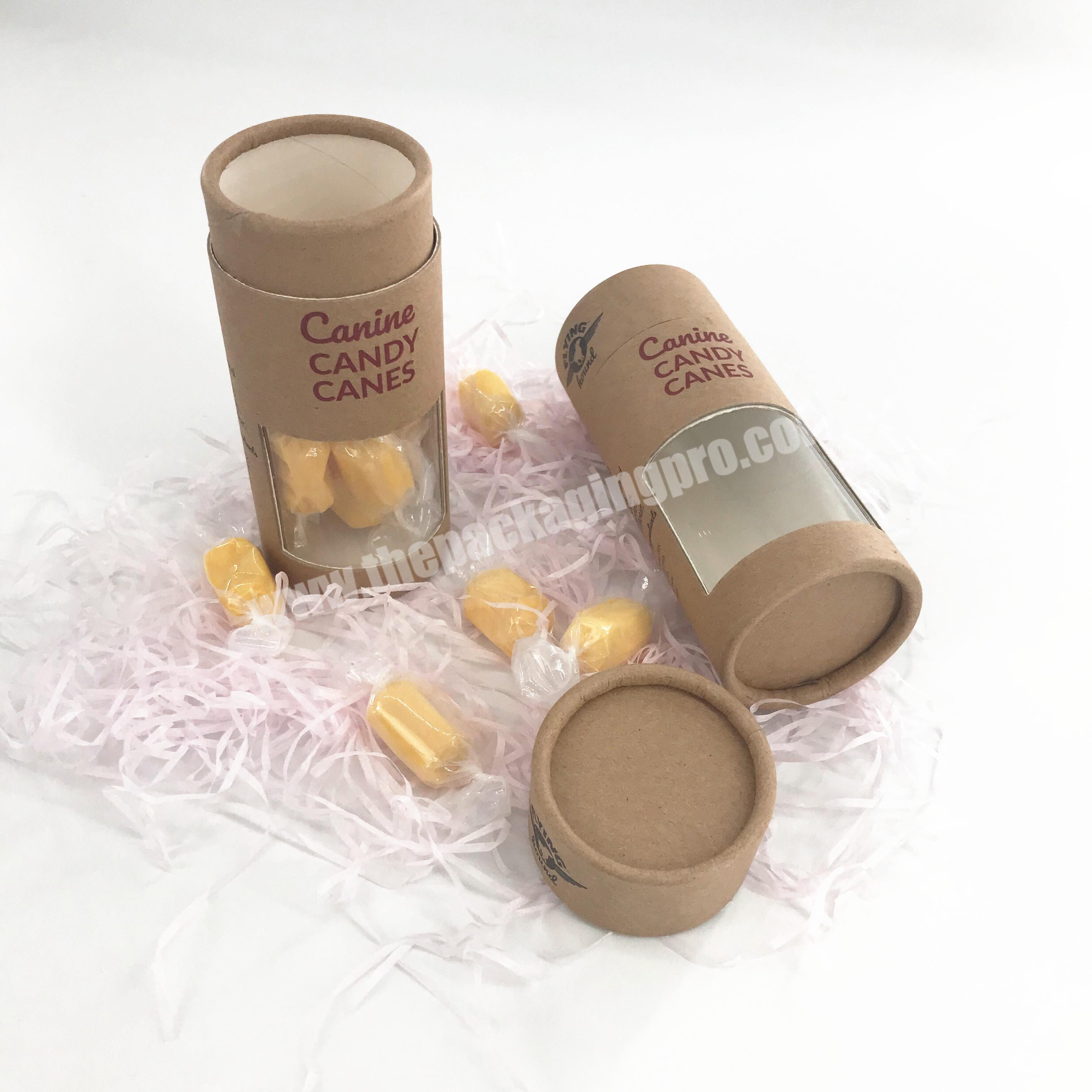 Biodegradable Printed Round Custom Size Cylinder Cookie Cake Candy Packaging Paper Tube