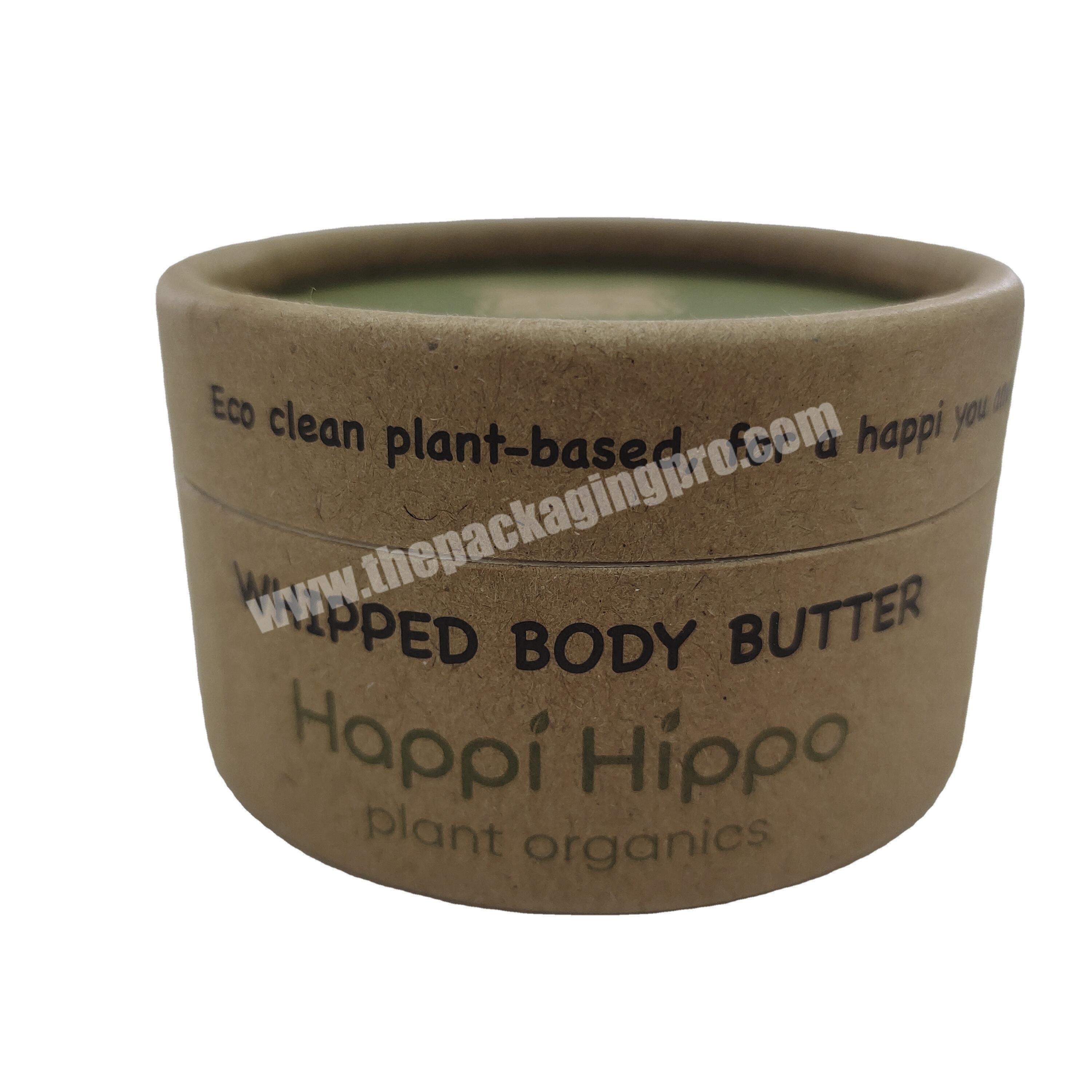 Biodegradable cardboard paper jar cosmetic container for body butter packaging