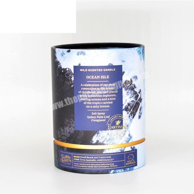 Biodegradable recycled paper cylinder candle  wine  gift packaging boxes
