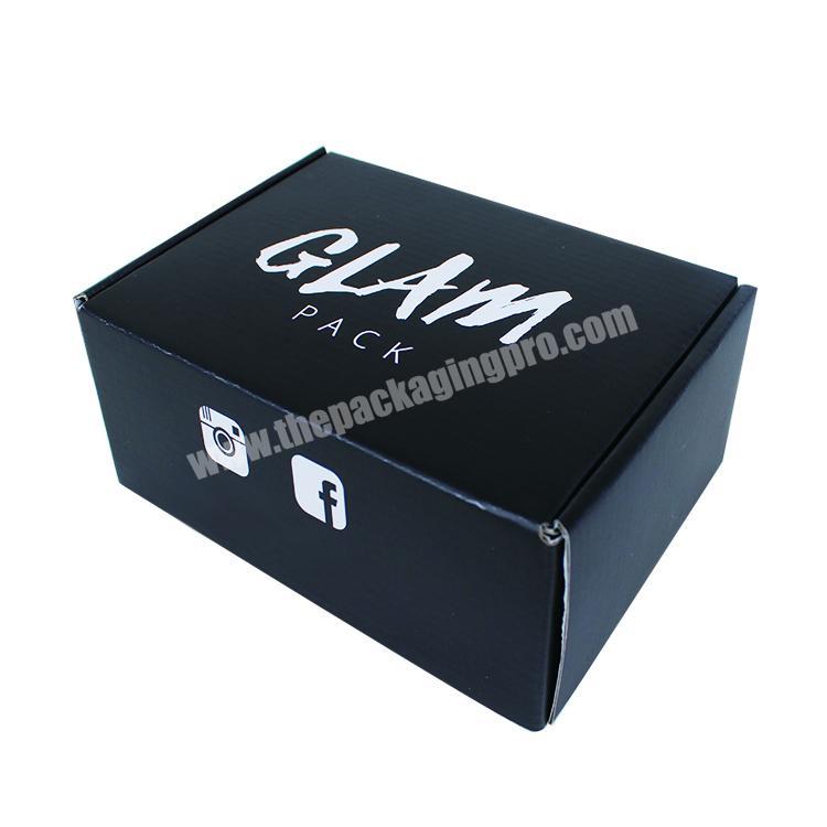 Black Beauty Hair Brush Accessories Shipping Box Corrugated Mailer Box with Custom Logo Print