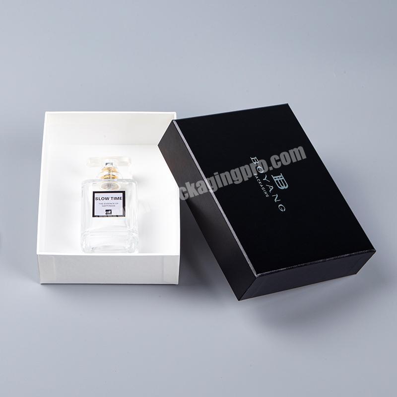 Black Custom Luxury Perfume Essential Oil Cosmetic Paper Packaging Gift Boxes