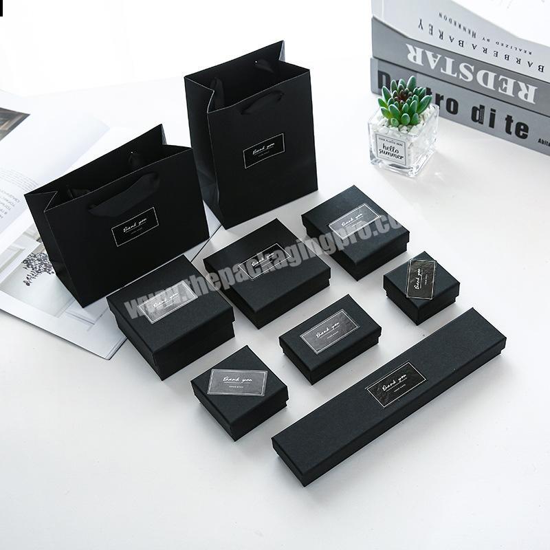 Black Luxury Foldable Jewellery Small Gift Rigid Cardboard Gift Box Packaging