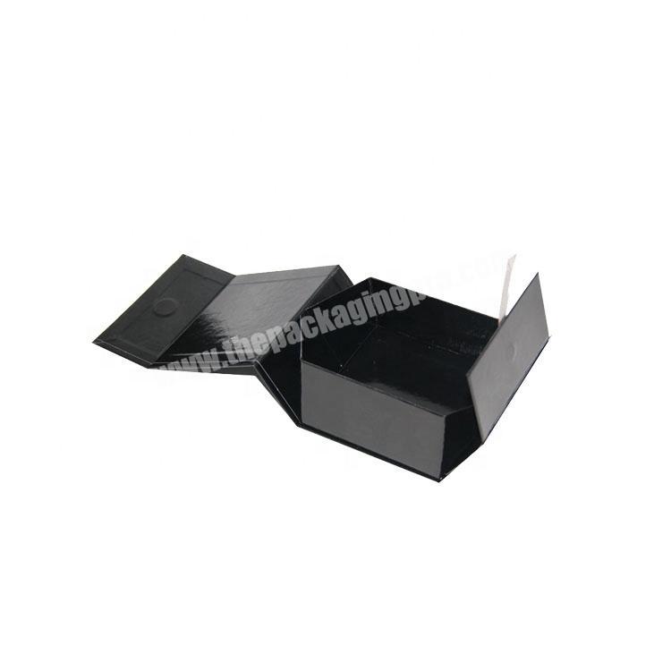 Black Premium Foldable Packaging Gift Box Magnet Closure Box Customized Logo for Gift