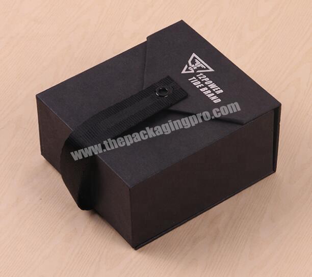 Black cardboard gift box purse type