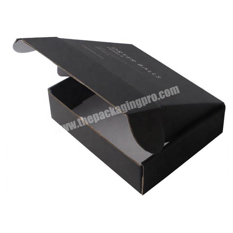 Black  corrugated paper packaging mailer postal small shipping box factory