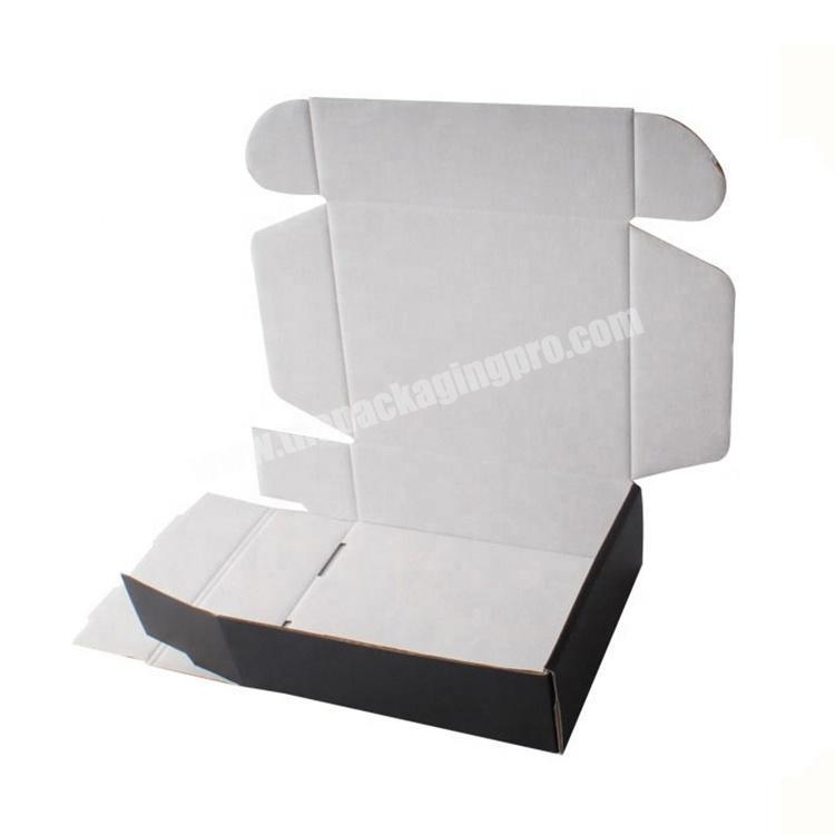 personalize Black  corrugated paper packaging mailer postal small shipping box