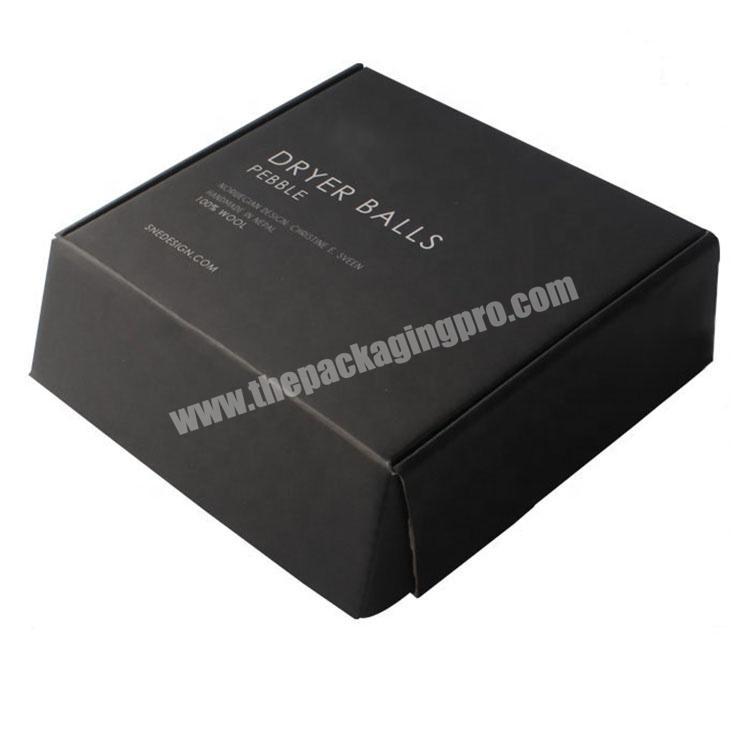 Black  corrugated paper packaging mailer postal small shipping box