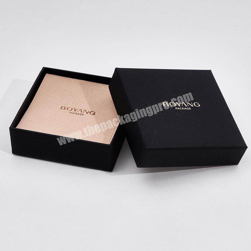 Black custom printing personalized packaging jewellery boxes for storage