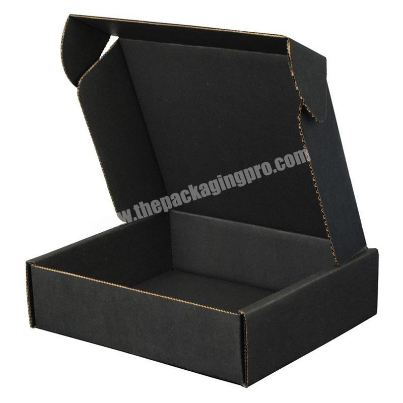 Black with corrugated printing custom logo printing cheap price packaging box