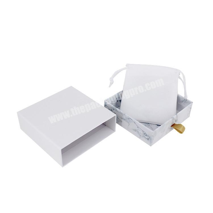Boxes cardboard luxury jewelry ring drawer box packaging jewelry box white marble