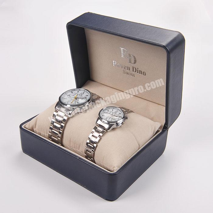 Boyang Custom Logo Printed Luxury Black Leather Watch Storage Box Gift Packaging