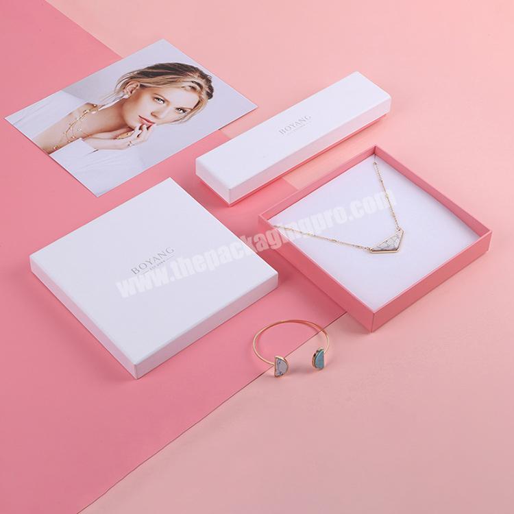 Boyang Custom Paper Jewelry Boxes Large Necklace Luxury Packaging Box