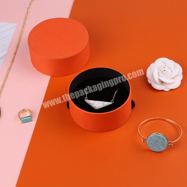 Boyang Custom Round Large Organic Paper Jewelry Gift Boxes Necklace Pendants Box