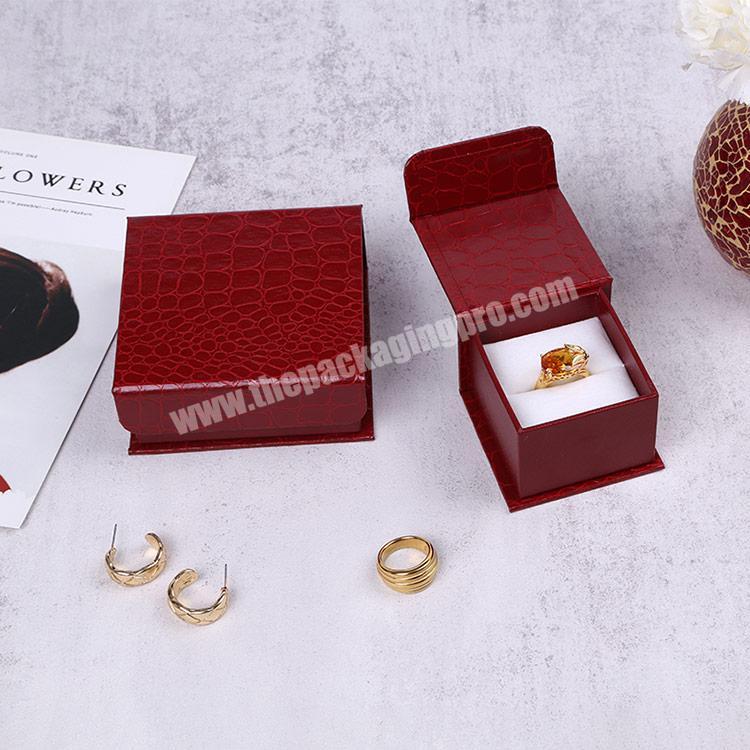 Boyang Custom Small Jewellery Necklace Ring Box Flip Paper Jewelry Packaging Box with Logo