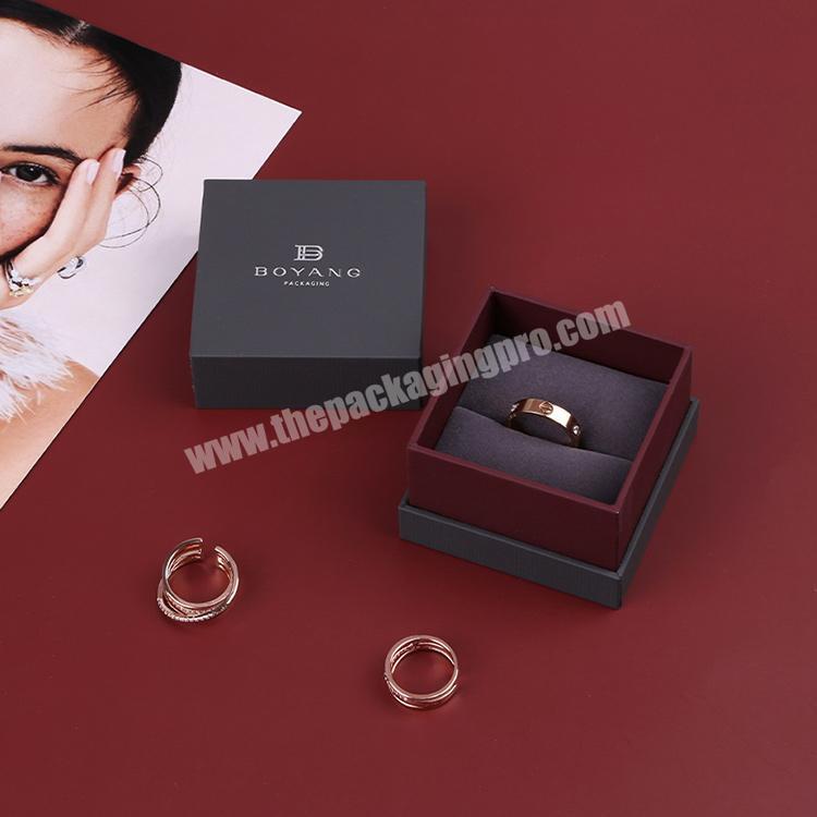 Boyang Custom Special Design Paper Jewelry Packaging Box Wedding Ring Box