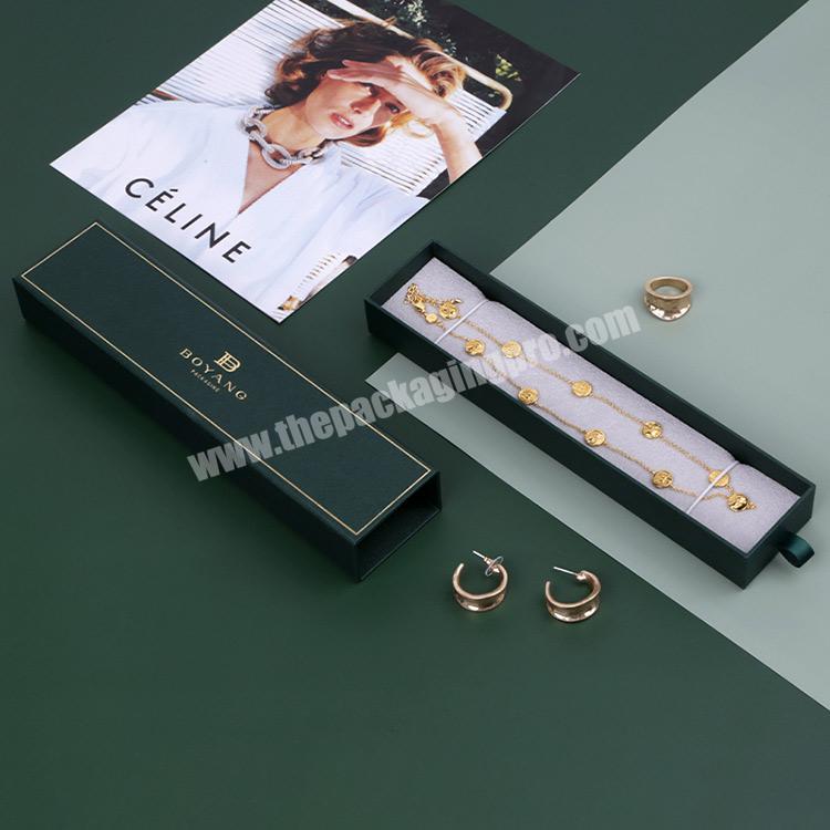 Boyang Drawer Gift Box Printing Jewelry Drawer Pull-Out Cardboard Box Necklace Box Packaging
