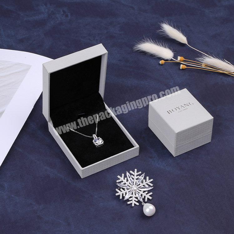 Boyang High Quality Creative White Paper Necklace Jewelry Gift Packaging Box Custom