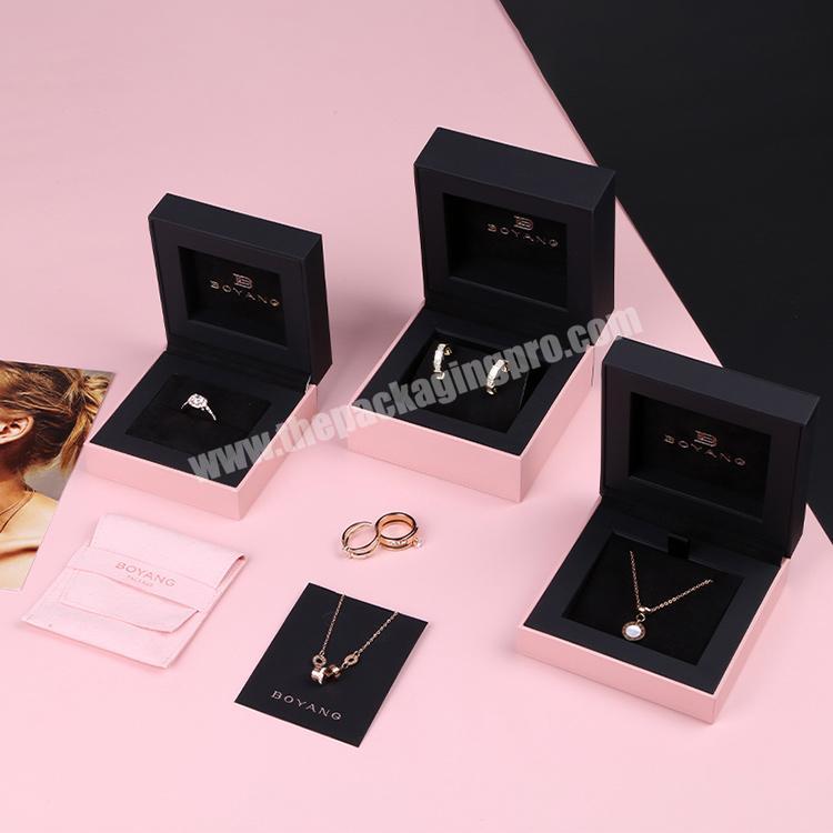 Boyang Luxury Jewelry Paper Box Packaging Necklace Empty Boxes Custom Logo