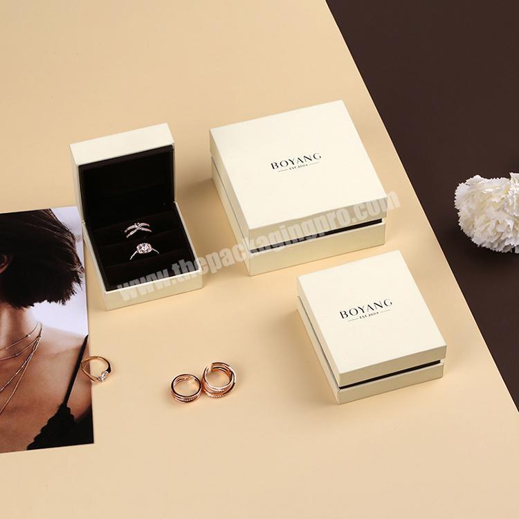 Boyang New Design Wedding Jewelry Ring Packaging Box Luxury with Logo