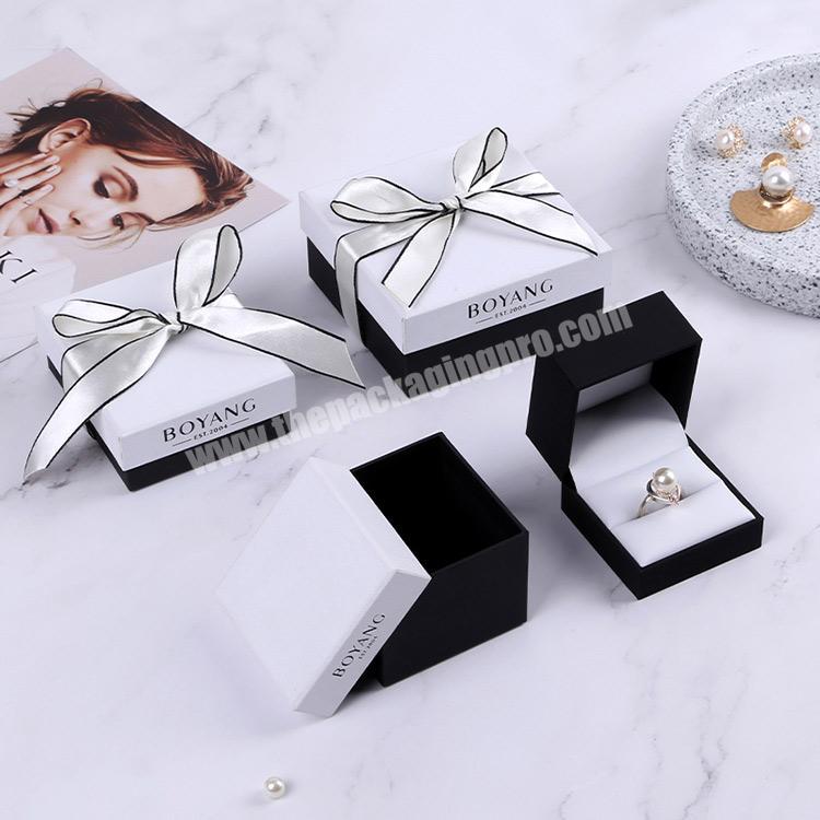 Boyang Newest Design Branded Paper Gift Bijoux Box Packaging Bracelet Ring Boxes for Jewelry