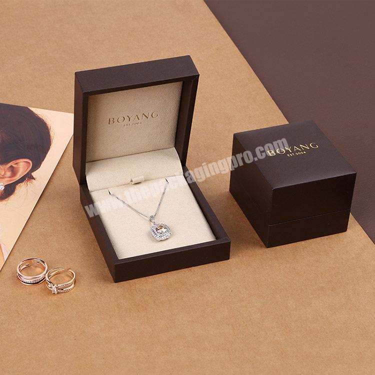 Boyang OEM ODM Low Price Rectangle Coffee Necklace Gift Box Jewelry Packaging