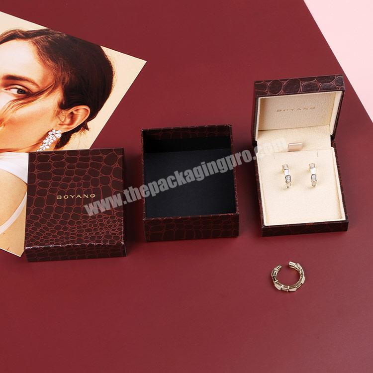 Boyang Wholesale Custom Logo Jewellery Packaging Paper Necklace Earring Case Box Packing