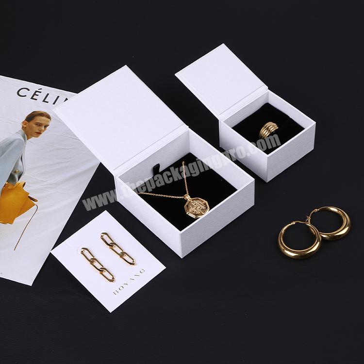 Boyang Wholesale Custom Logo White Luxury Book Shape Necklace Jewelry Gift Paper Packaging Box