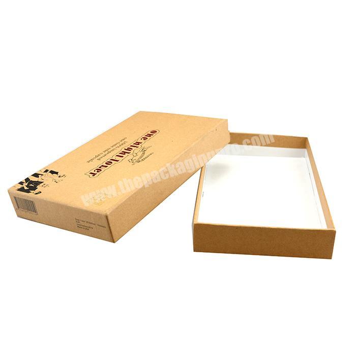 Brown recycled paper package box custom printed boxes for shirt