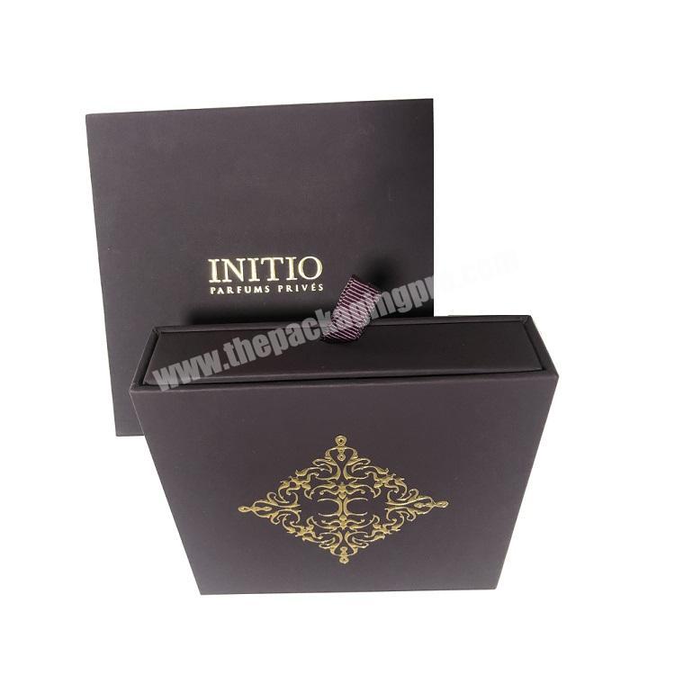 Caja de cajones custom luxury cardboard touch paper parfums prives