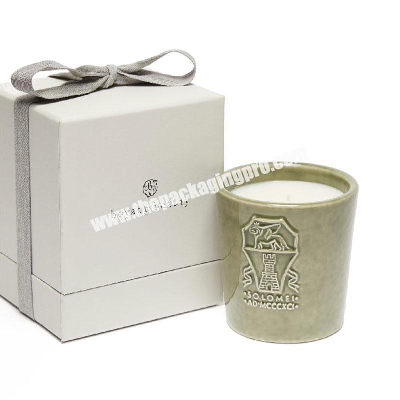 Custom Logo Rigid Card Fancy Hard Paper Luxury Packaging Candle Jars Packaging Gift Boxes