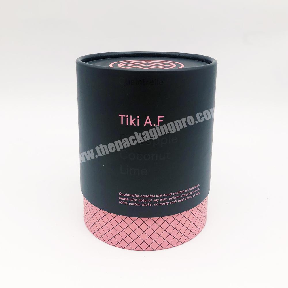 Candle Paper Tube Packaging  Black Candle Jar Containers Luxury Candle Box