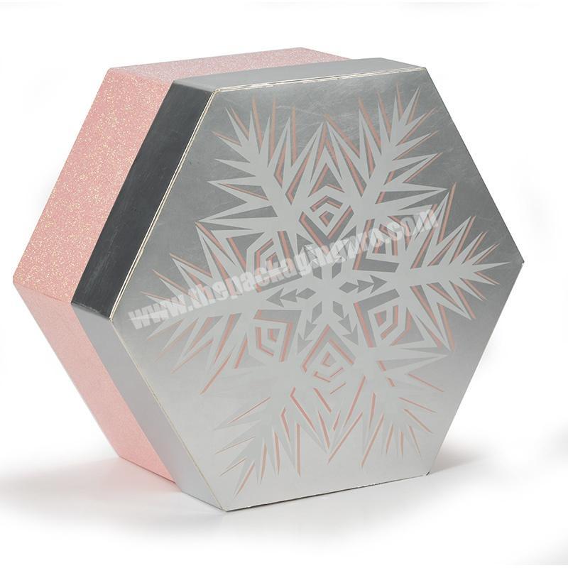 Candlelight dinner romantic pink chocolate cardboard box custom design polygonal luxury chocolate box