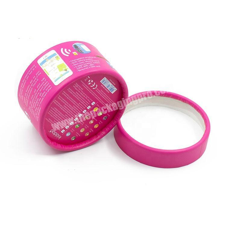 Candy paper packaging round Pink round gift box wedding candy box paper candy box