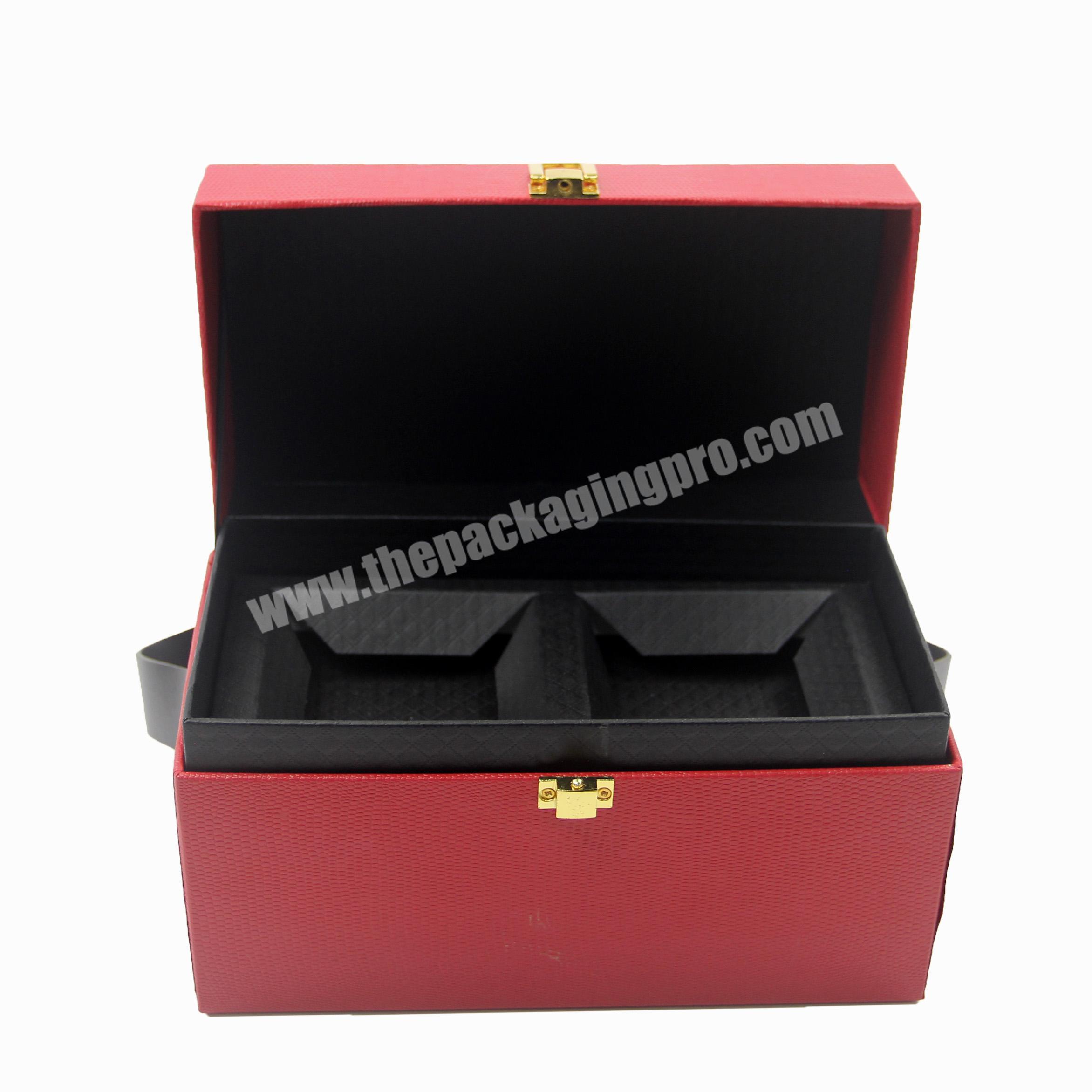 Cardboard Gift Box With Leather Rope For Mooncake Packaging