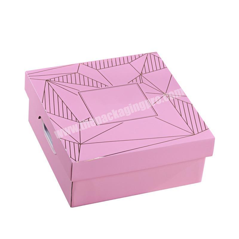 Cheap customized paper gift storage box with ribbon paper storage box covered collapsible