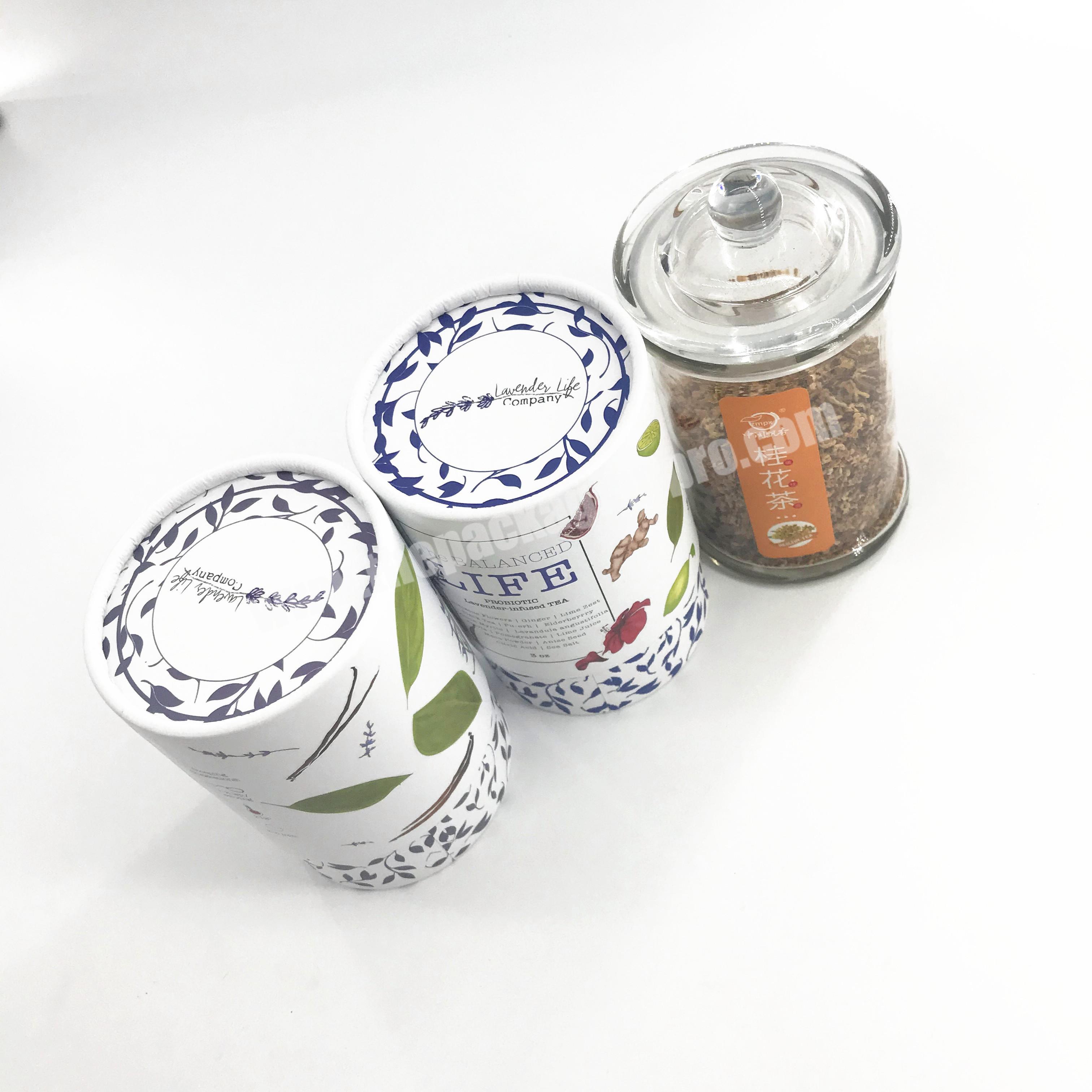 Cheap luxury tea box cylinder shape packaging round box cardboard tube box