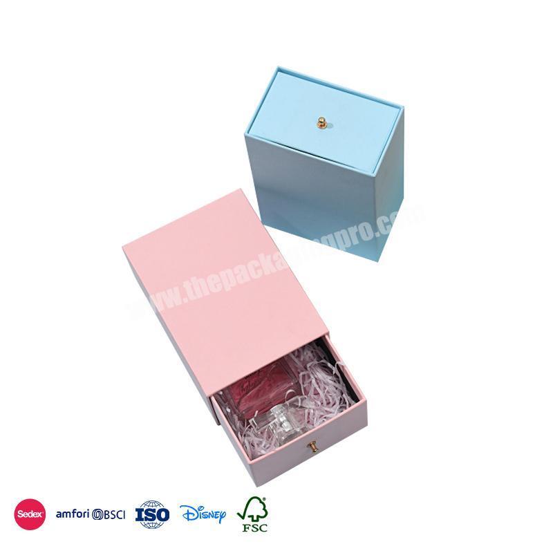 China Big Factory Good Price Solid Color Rectangular Drawer Personalized Simple birthday box for cosmetic