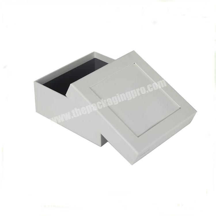 China Factory Price Sturdy White Cardboard Square Paper Gift  Box With Lid For Jewelry Toy Watch Packaging