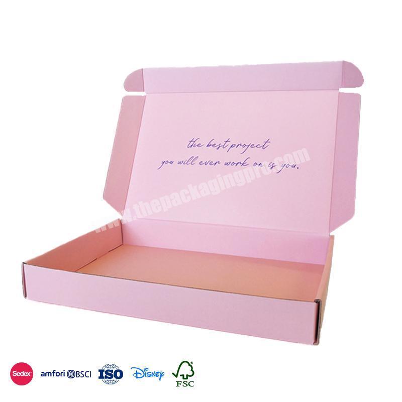 China Factory Promotion Romantic girly color flip-up interior with personalized lettering logo box for gifts