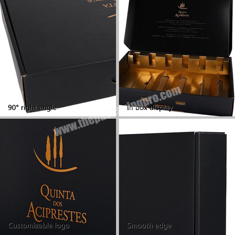 personalize China Manufacturer Waterproof material with inner display stand gift box high-end red wine paper box