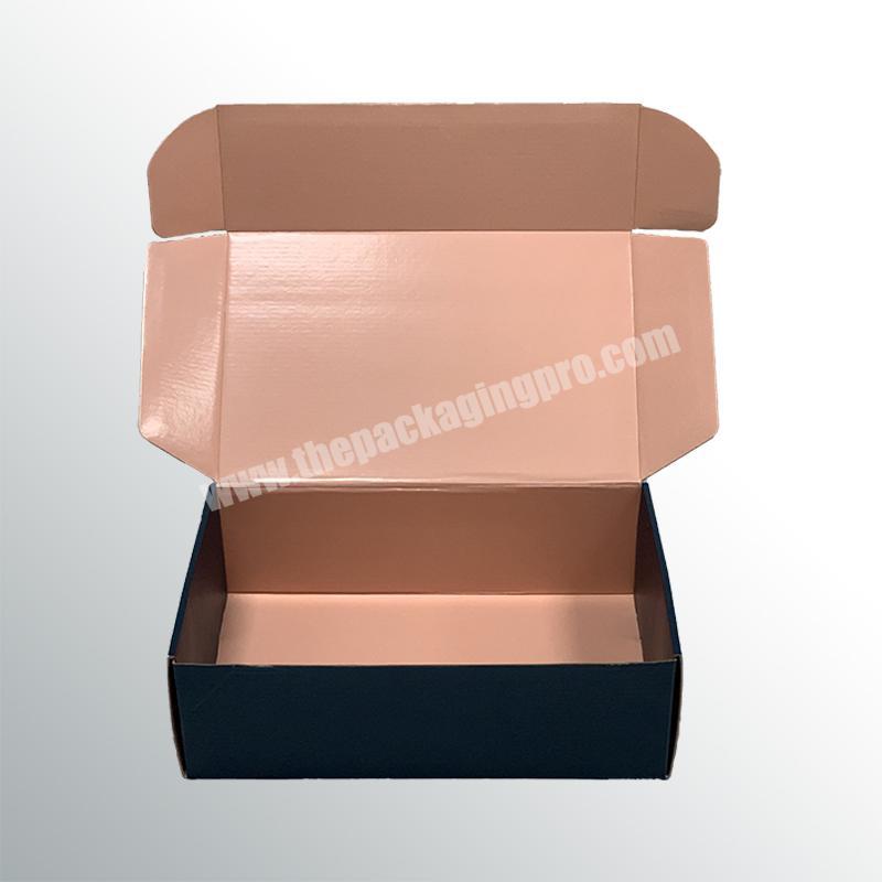 China Supplier corrugated Paper Packaging shipping Boxes Printing black paper packaging boxes for shoes clothing